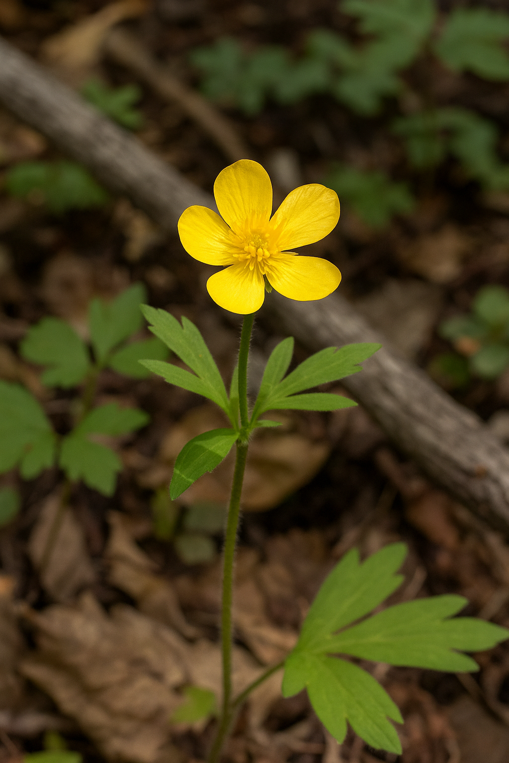 Bristly Buttercup (Ranunculus hispidus) — Brian's Native Plants